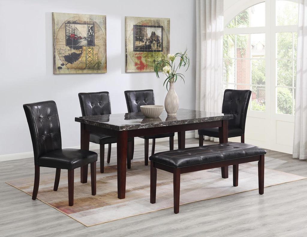 D128 - Side Chair - Black / Dark Brown - Stylish Home Furniture