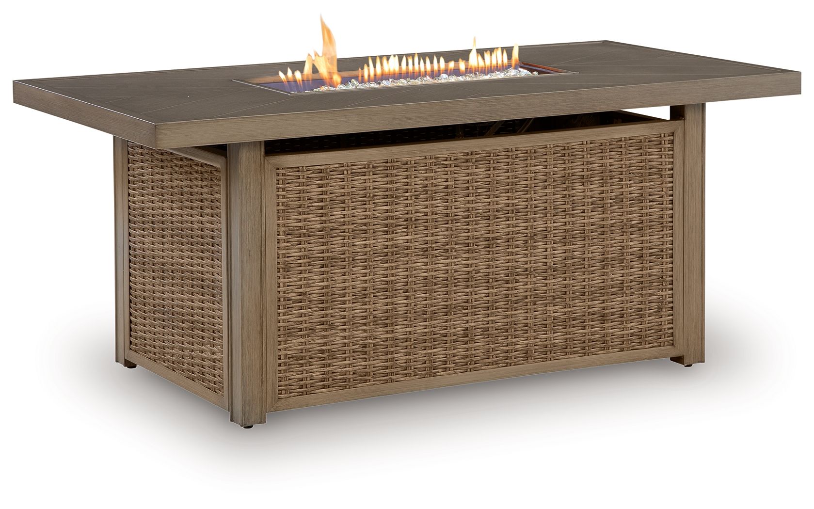 Laguna Heights - Rectangular Fire Pit Table - Beige - Stylish Home Furniture