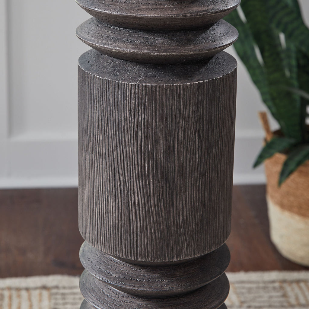Fainwell - Poly Floor Lamp - Distressed Black - Stylish Home Furniture