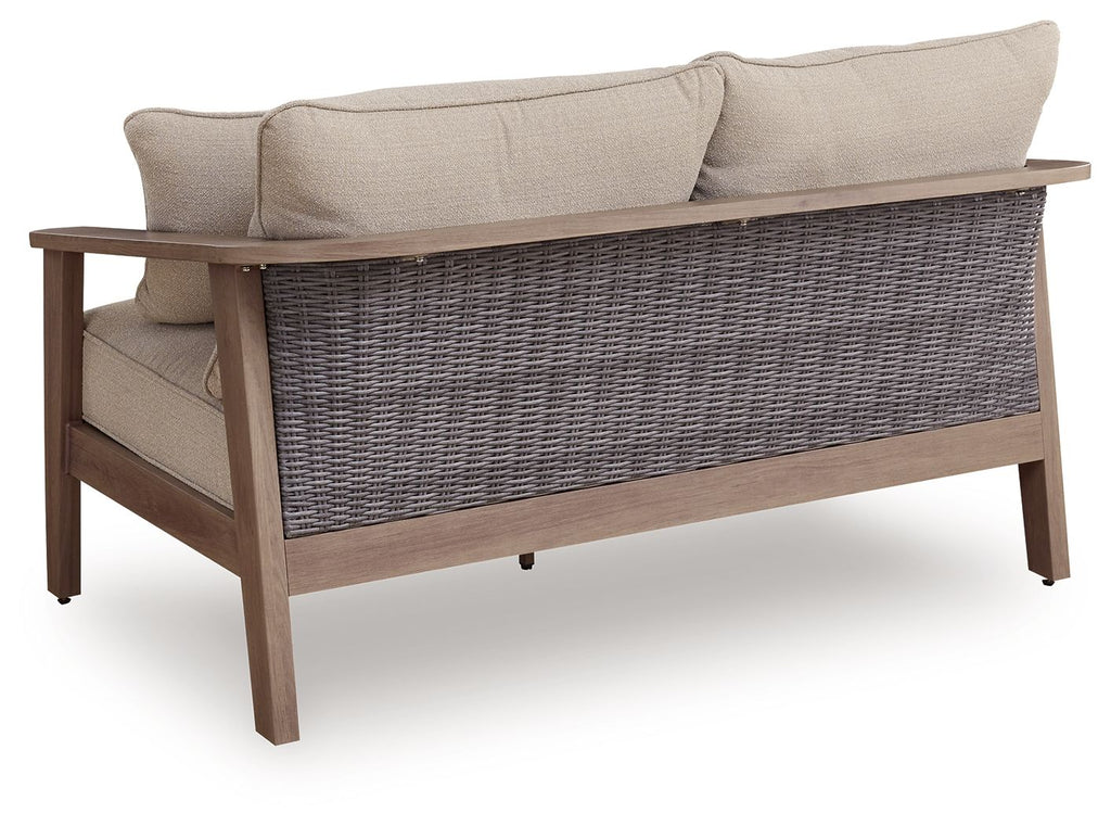 Harmony Headlands - Loveseat With Cushion - Natural / Gray - Stylish Home Furniture