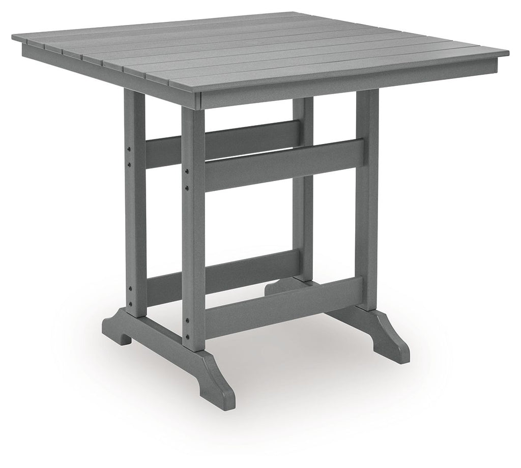 Sanctuary Beach - Square Counter Table With Umbrella Option - Dark Gray - Stylish Home Furniture