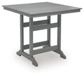 Sanctuary Beach - Square Counter Table With Umbrella Option - Dark Gray - Stylish Home Furniture