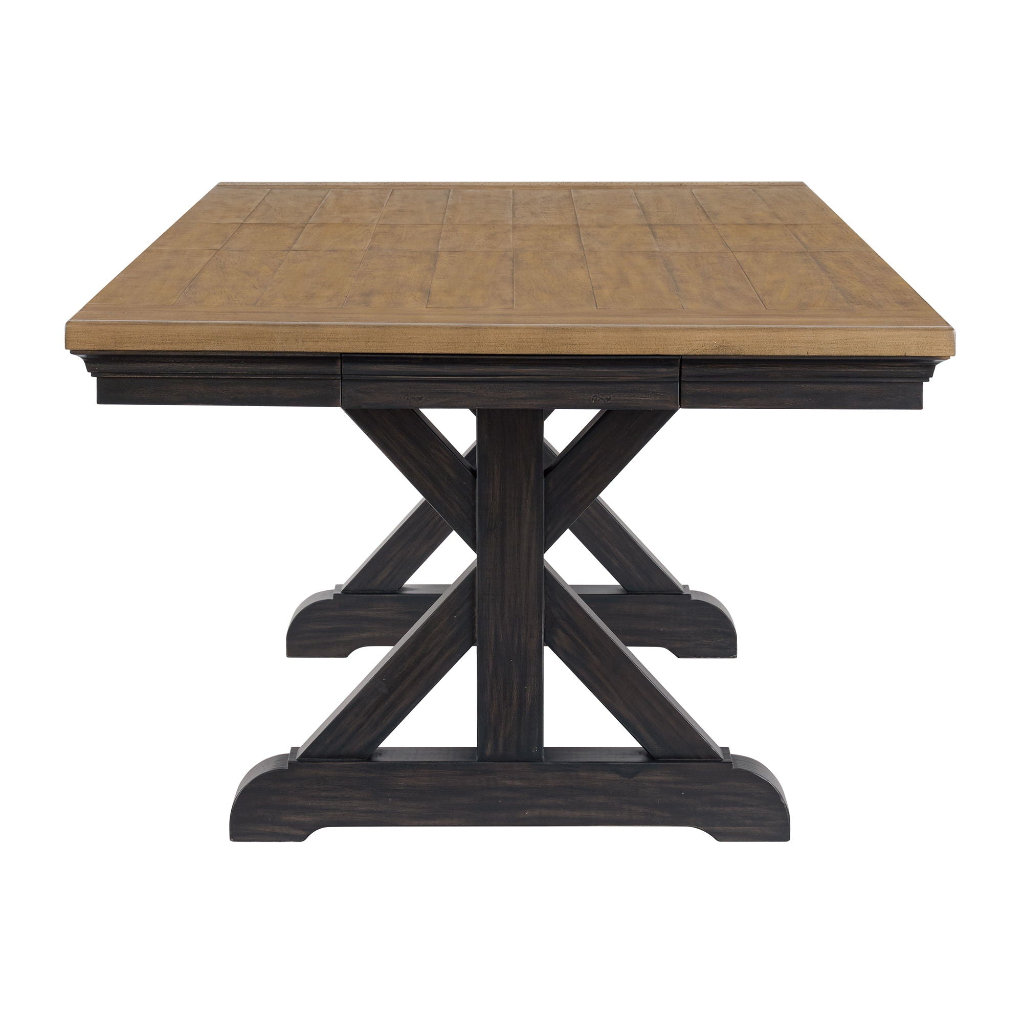 Montrose - Dining Table With 20" Leaf - Espresso And Brown - Stylish Home Furniture