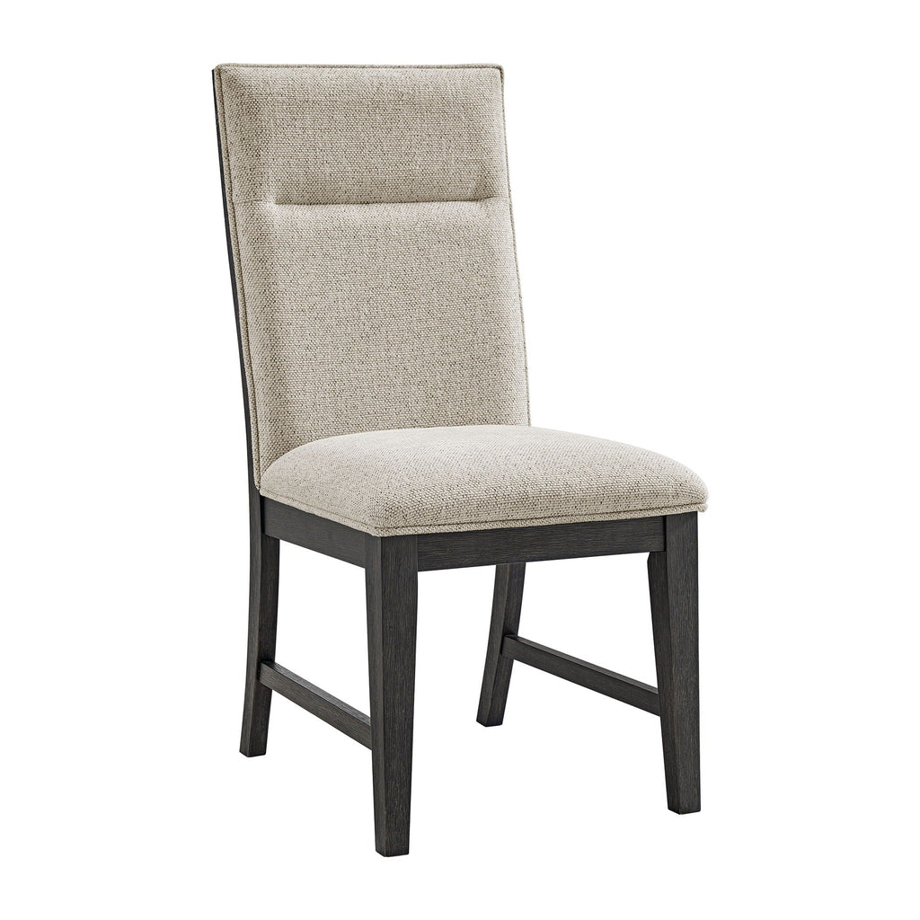 Axel - Fabric Dining Chair (Set of 2) - Light Gray / Espresso - Stylish Home Furniture