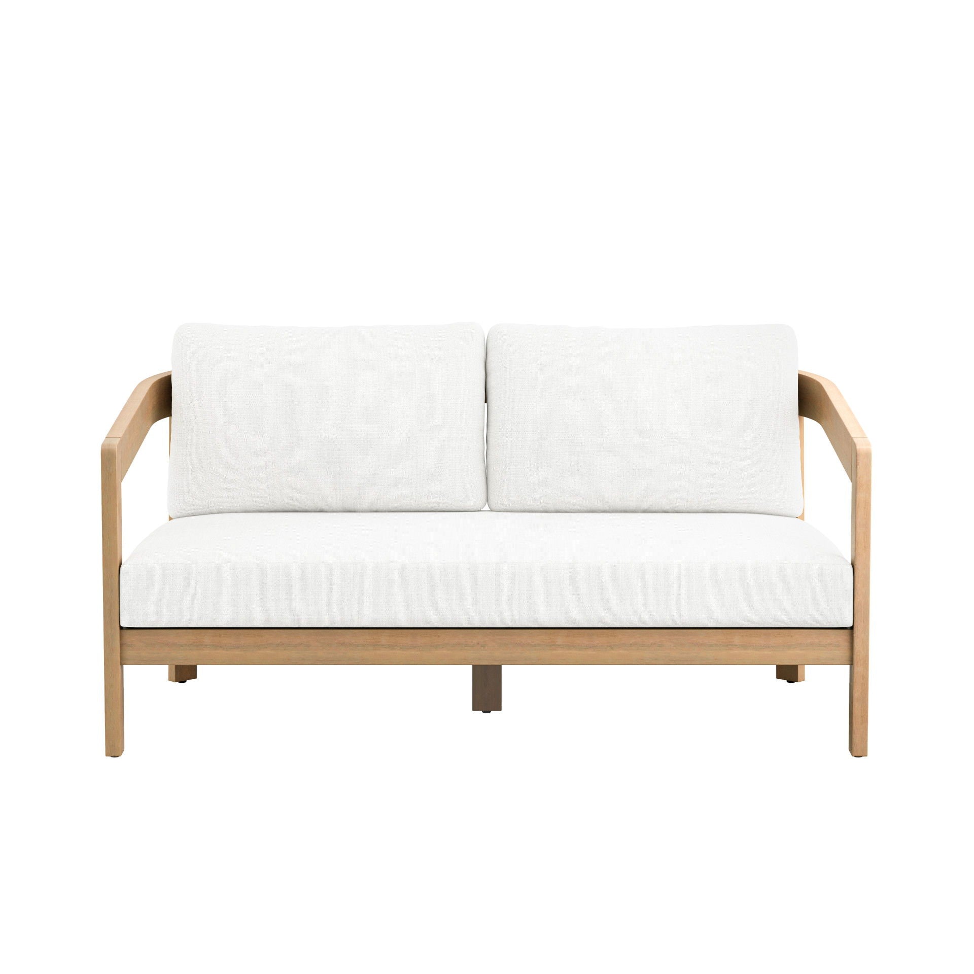 Wesley - Patio Loveseat With Cushions - White - Stylish Home Furniture