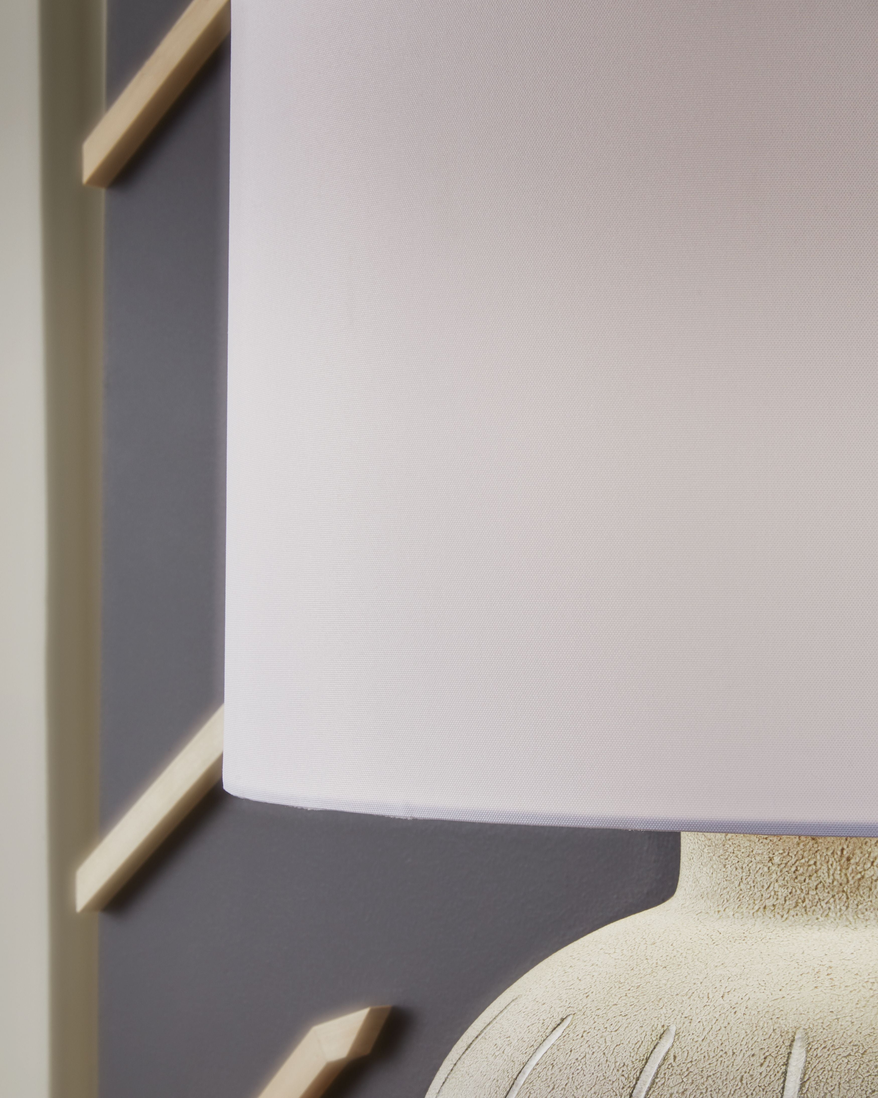 Calbert - Poly Table Lamp - Warm Gray - Stylish Home Furniture