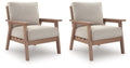 Grover Beach - Lounge Chair With Cushion (Set of 2) - Driftwood - Stylish Home Furniture