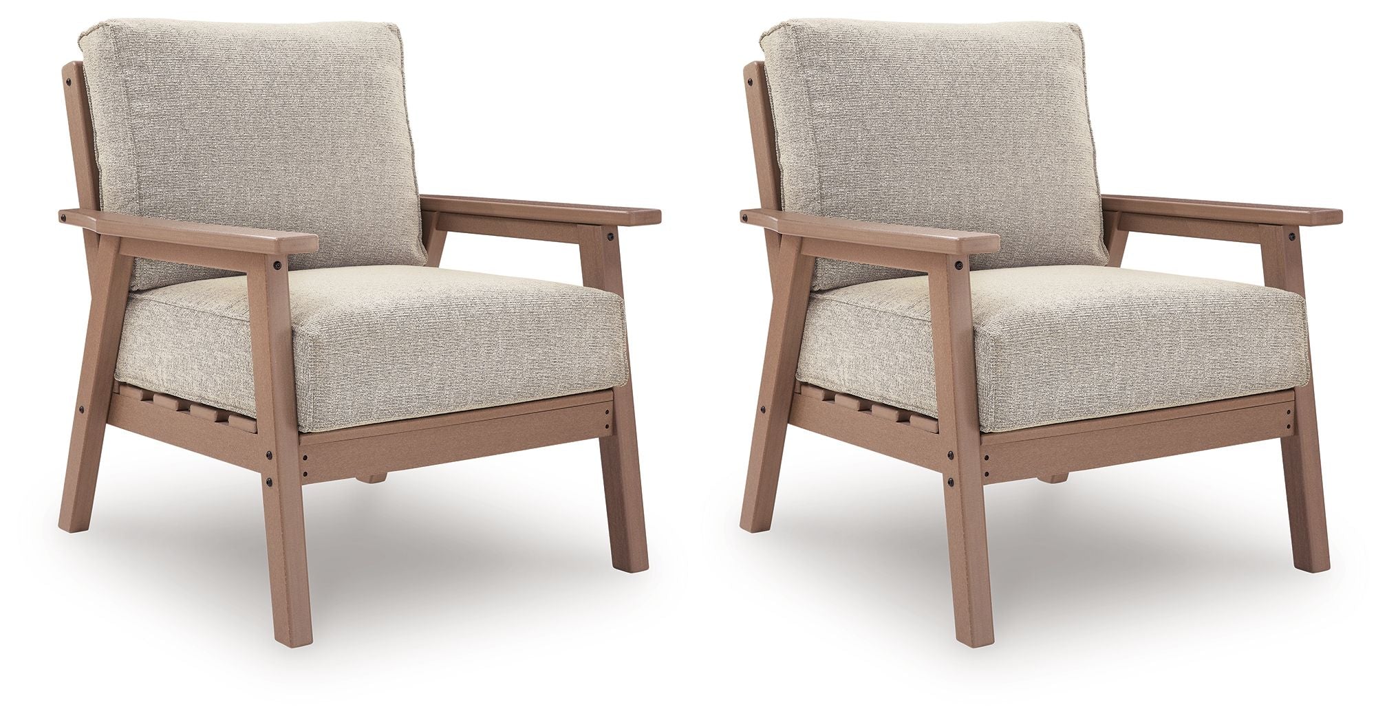 Grover Beach - Lounge Chair With Cushion (Set of 2) - Driftwood - Stylish Home Furniture