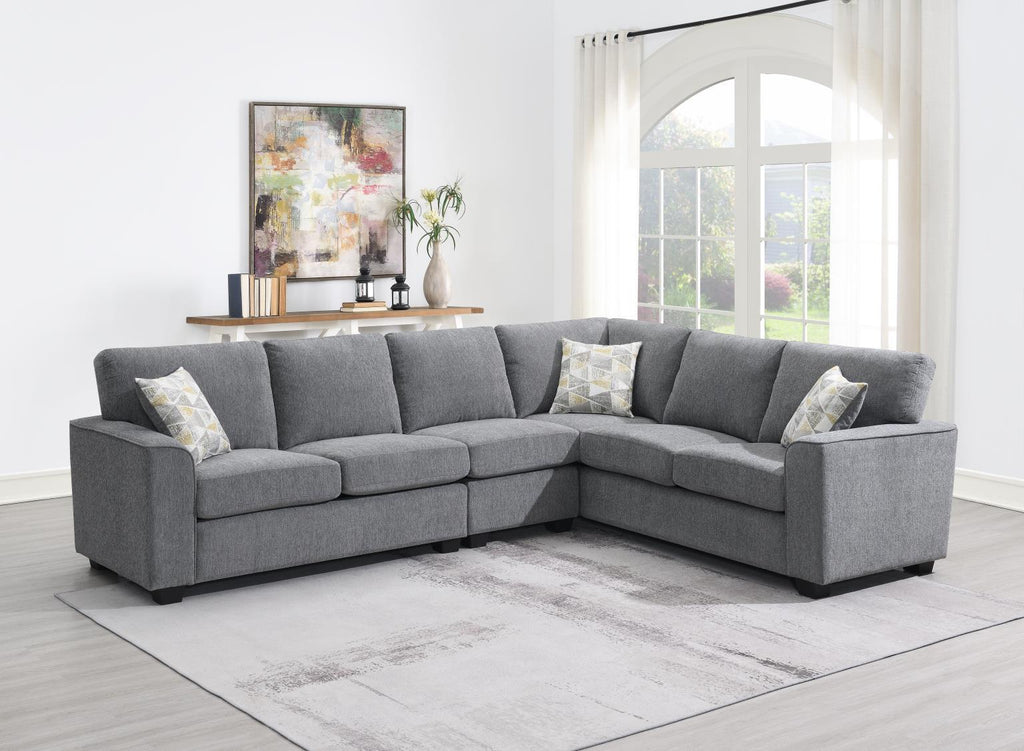U327 - 2 Piece Sectional - Gray - Stylish Home Furniture