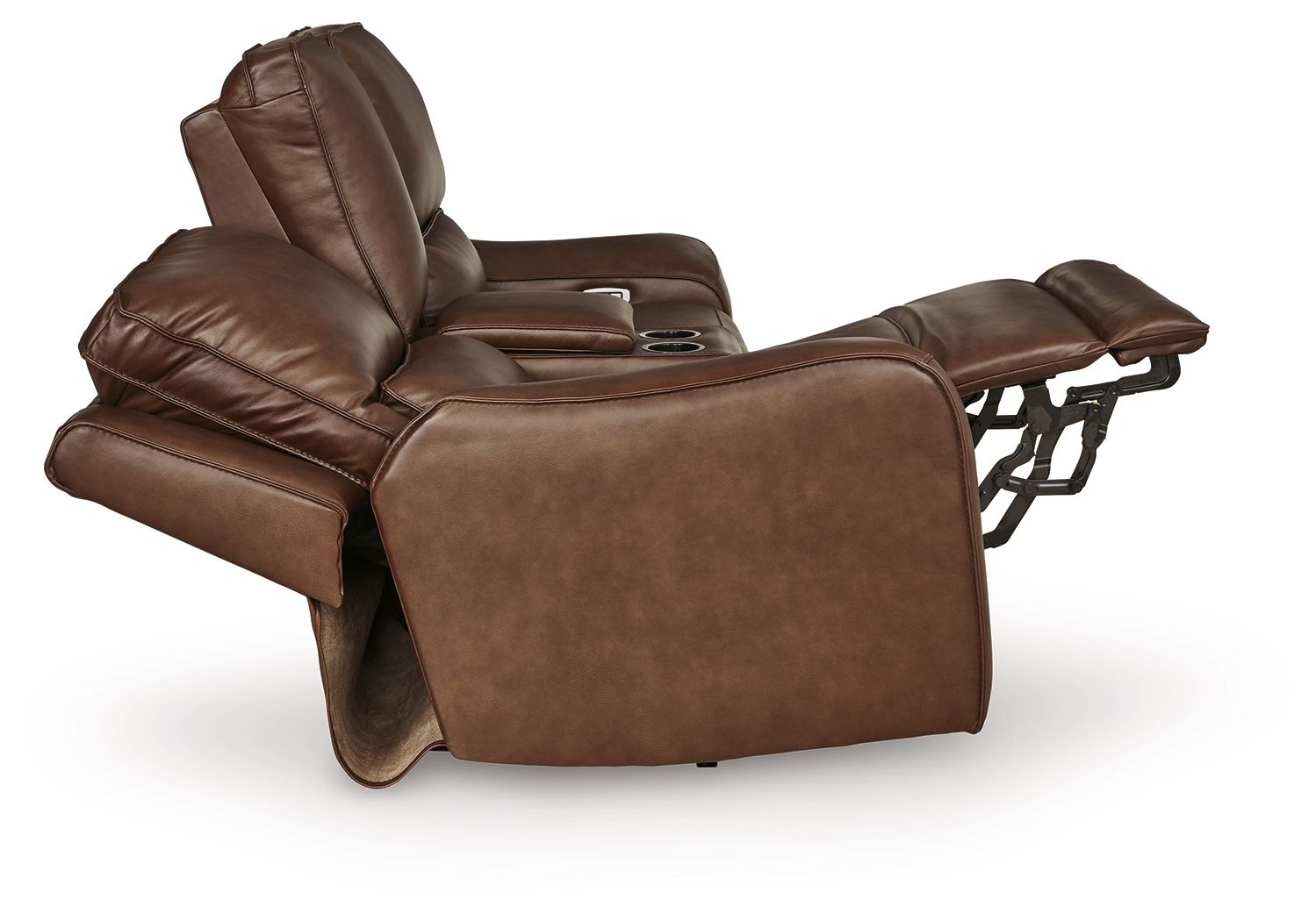DeepWakes - Power Reclining Loveseat / Console / Adjustable Headrest - Stylish Home Furniture