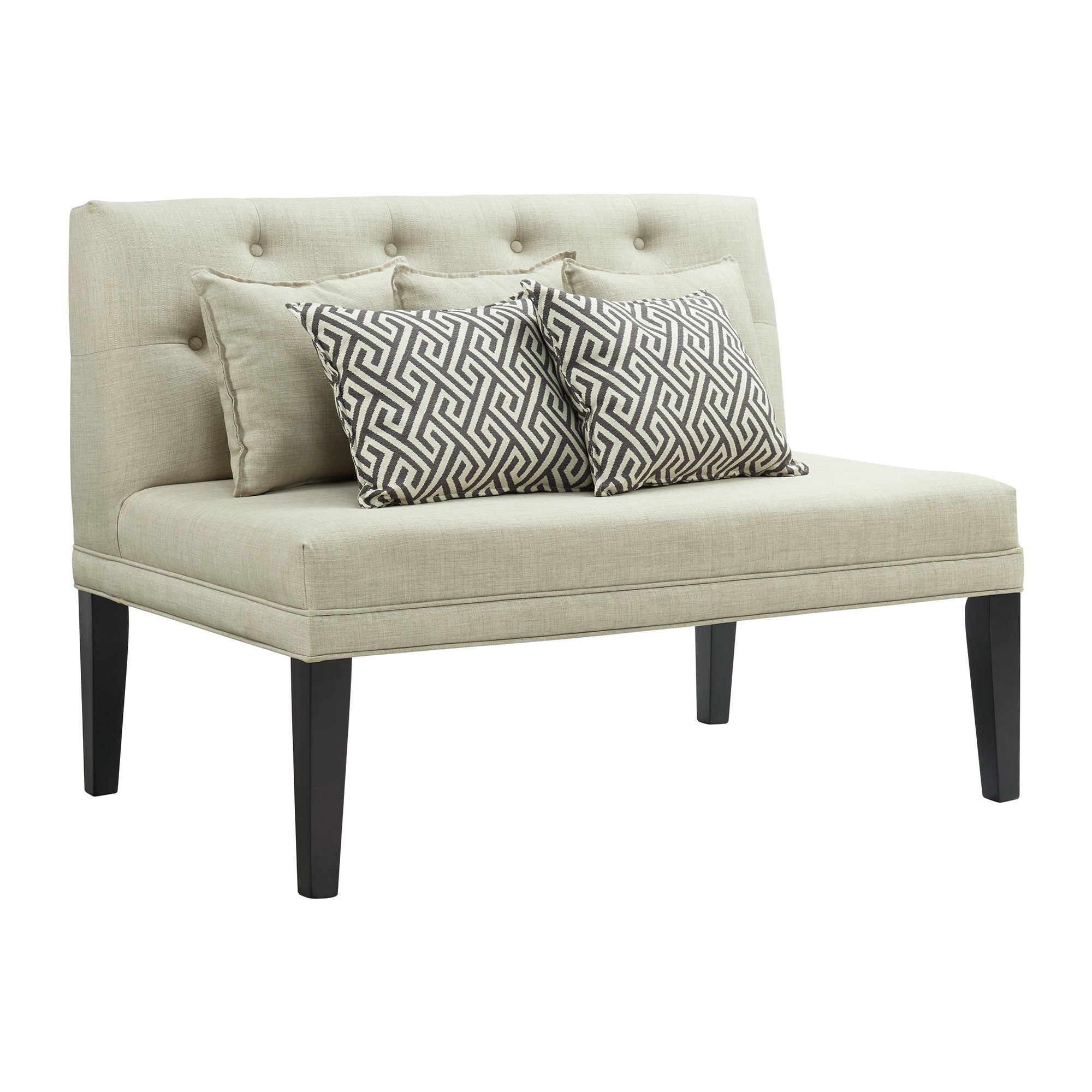 Maddox - Loveseat With Five Pillows - Beige - Stylish Home Furniture