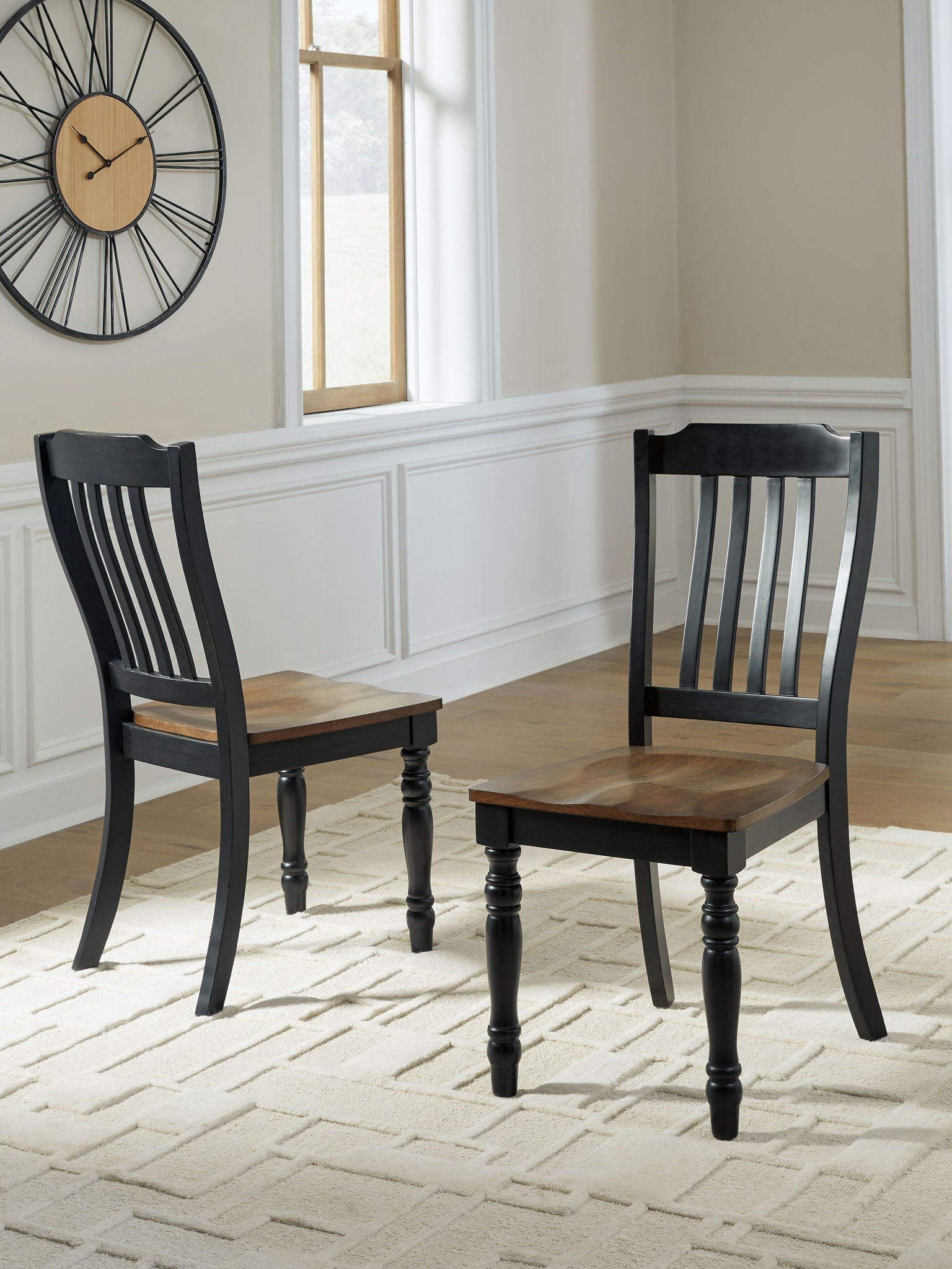 Clorazi - Dining Room Side Chair (Set of 2) - Black / Brown - Stylish Home Furniture