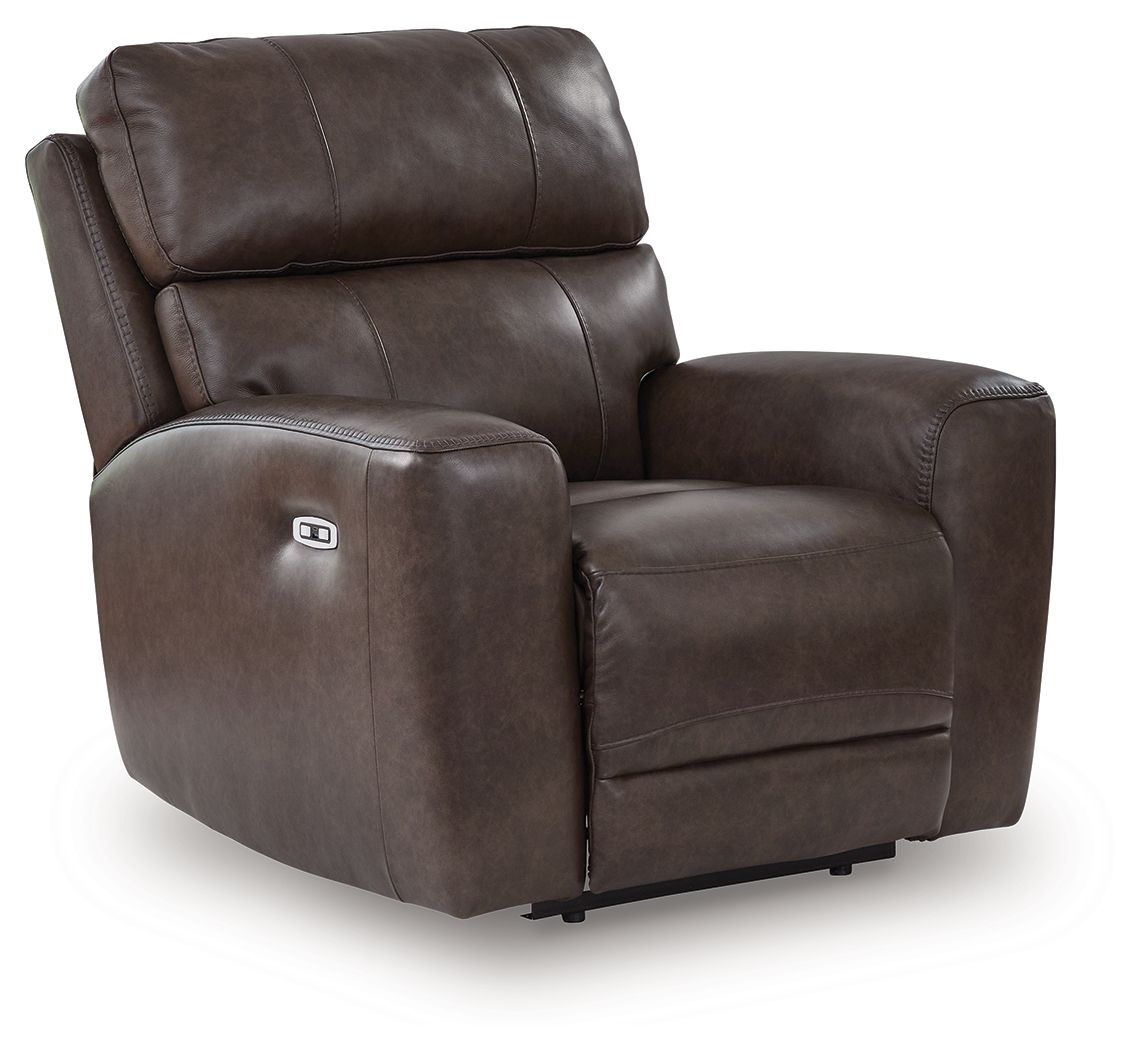 Crossplex - Power Recliner / Adjustable Headrest - Smoke - Stylish Home Furniture