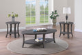 T177 - Coffee Table & 2 Round End Tables - Dark Brown - Stylish Home Furniture