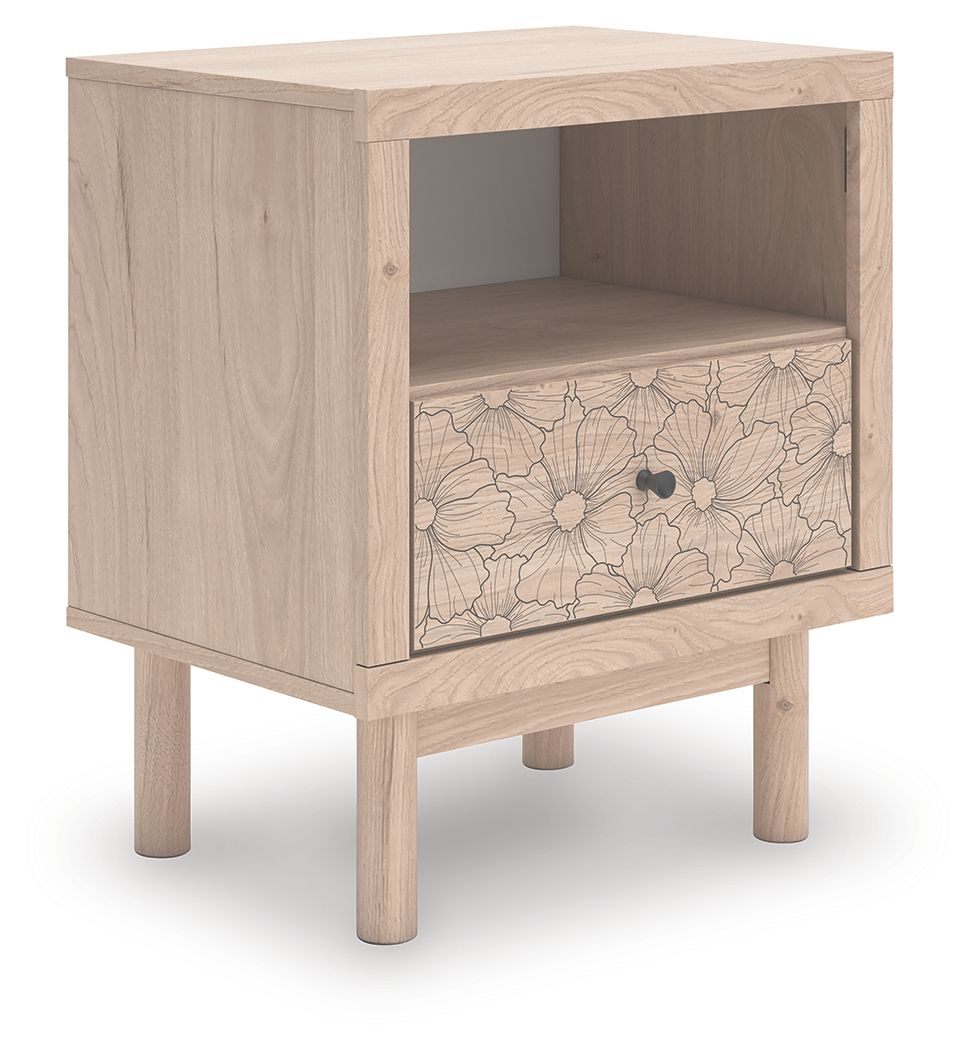 Arloster - One Drawer Night Stand - Tan - Stylish Home Furniture