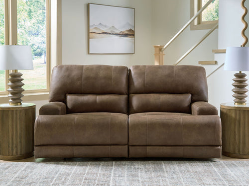 Beckley Place - 2 Seat Power Reclining Sofa With Adjustable Headrest - Earth - Stylish Home Furniture