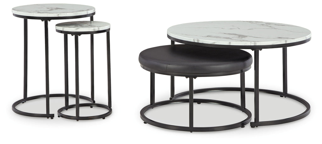 Jusmour - Occasional Nesting Table (Set of 4) - Black / White - Stylish Home Furniture