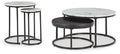 Jusmour - Occasional Nesting Table (Set of 4) - Black / White - Stylish Home Furniture