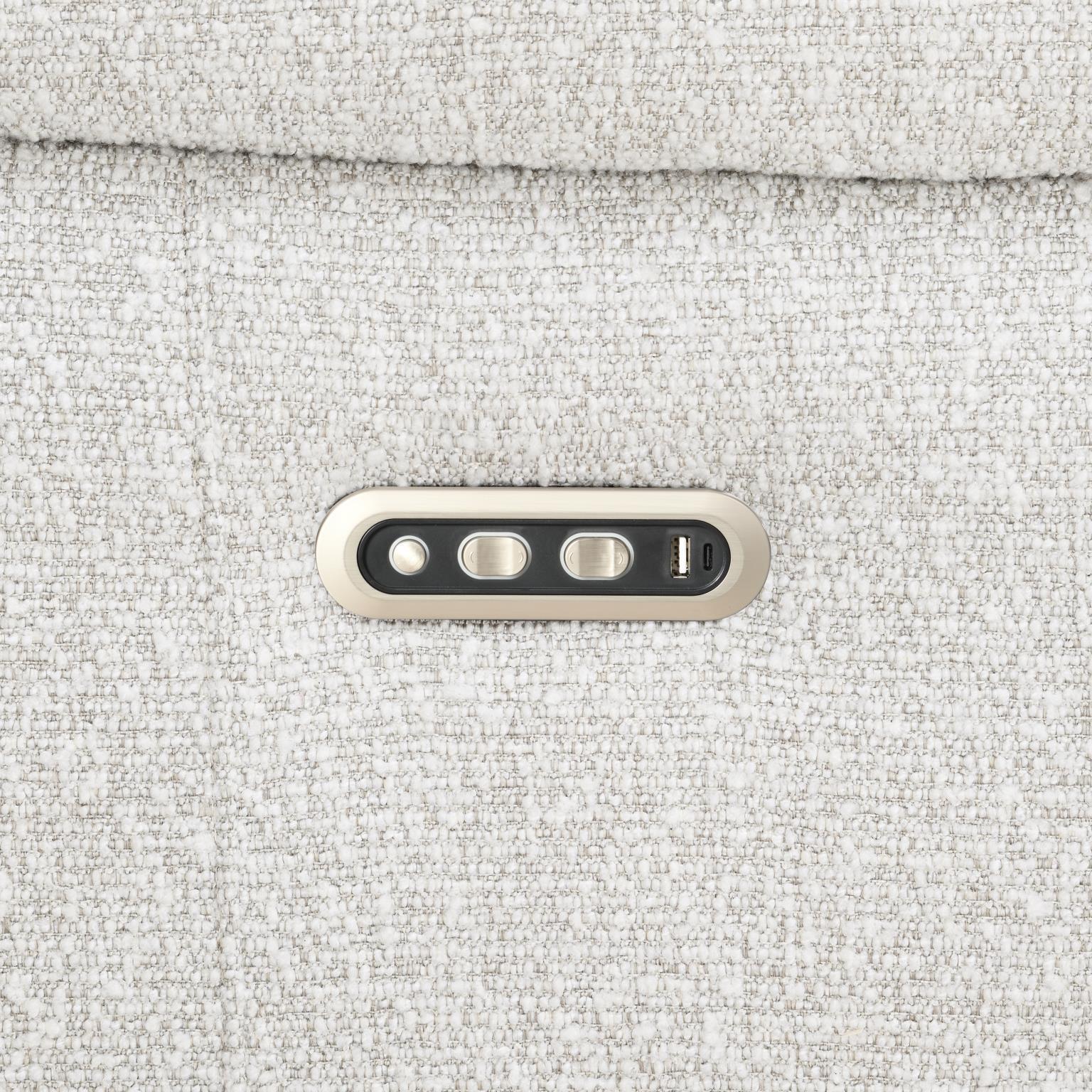 U15 - 6 Piece Beige Power Reclining Sectional With Power Headrest - White - Stylish Home Furniture