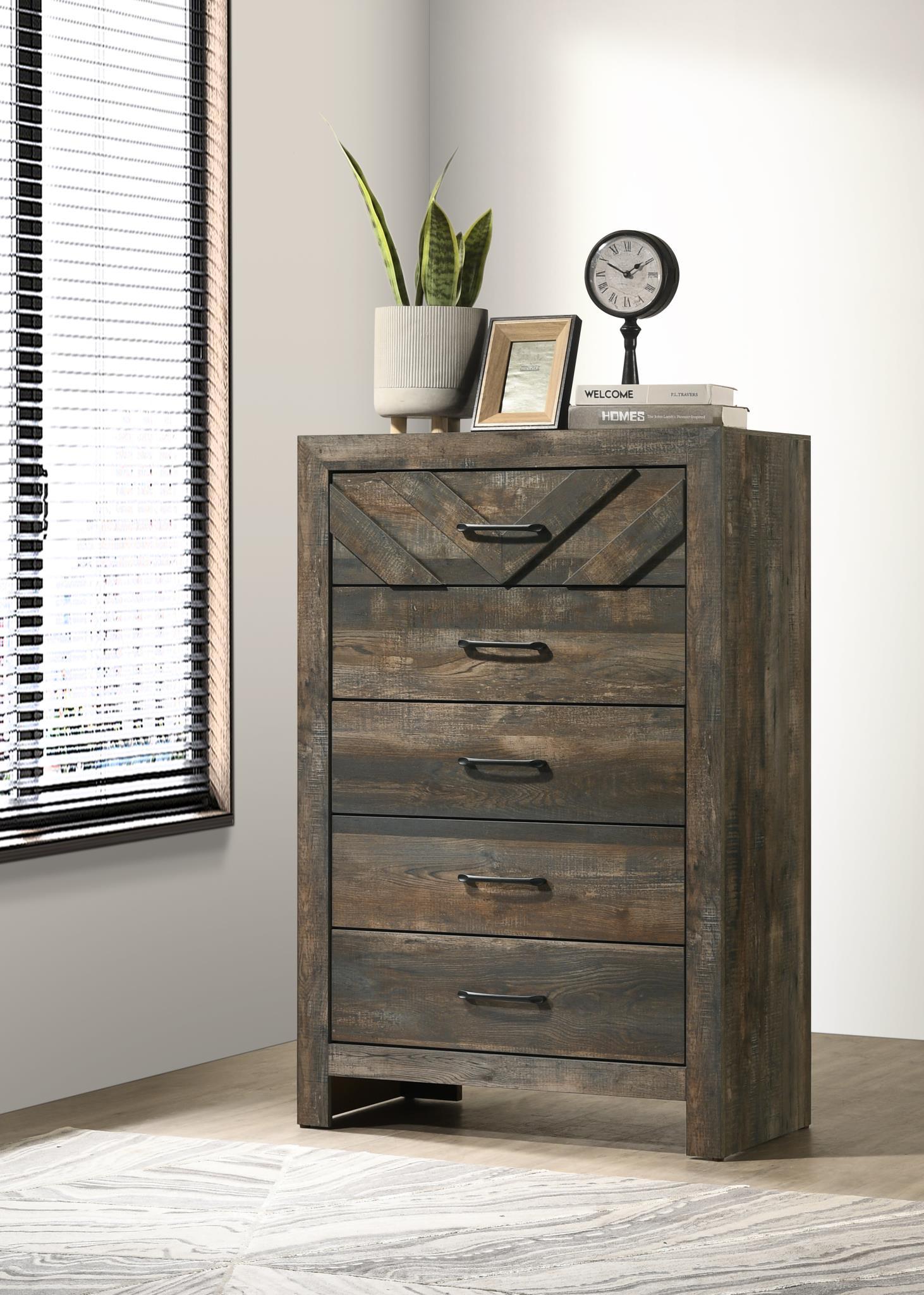 B500 - Chest - Antique Brown - Stylish Home Furniture