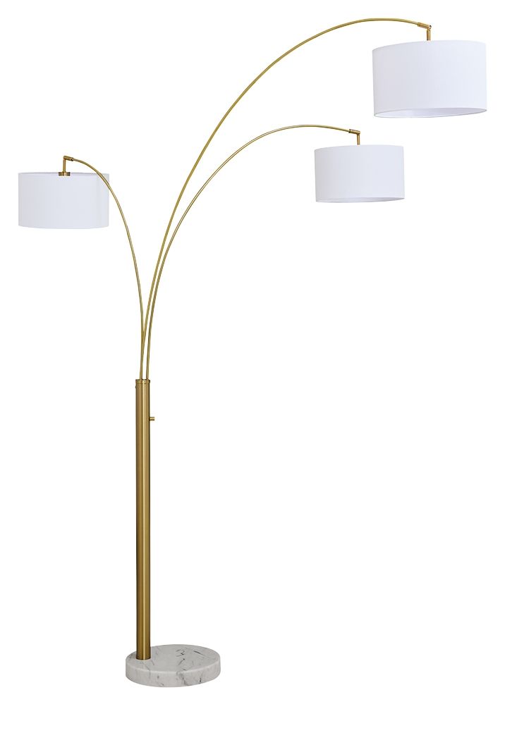Valo - Metal Arc Lamp - Gold Finish - Stylish Home Furniture