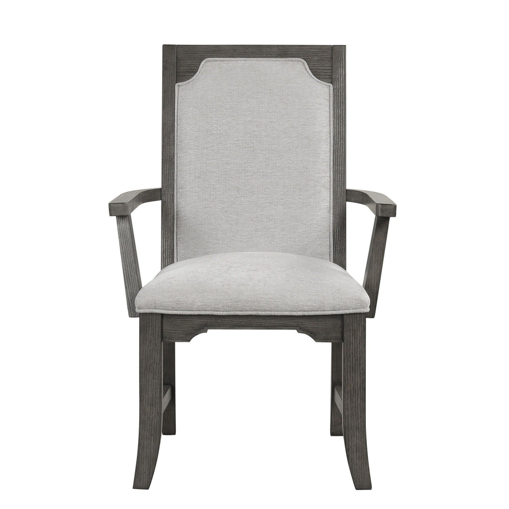 Lisbon - Dining Arm Chair (Set of 2) - Gray - Stylish Home Furniture