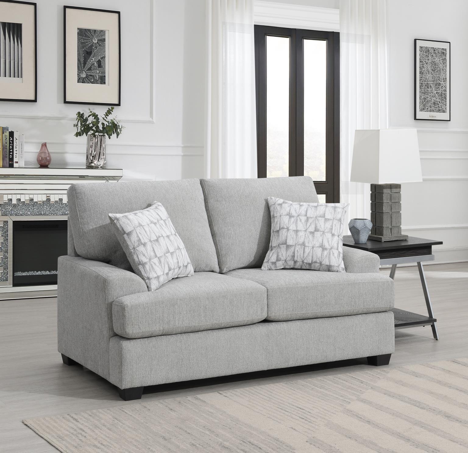 U449 - Loveseat - Gray - Stylish Home Furniture