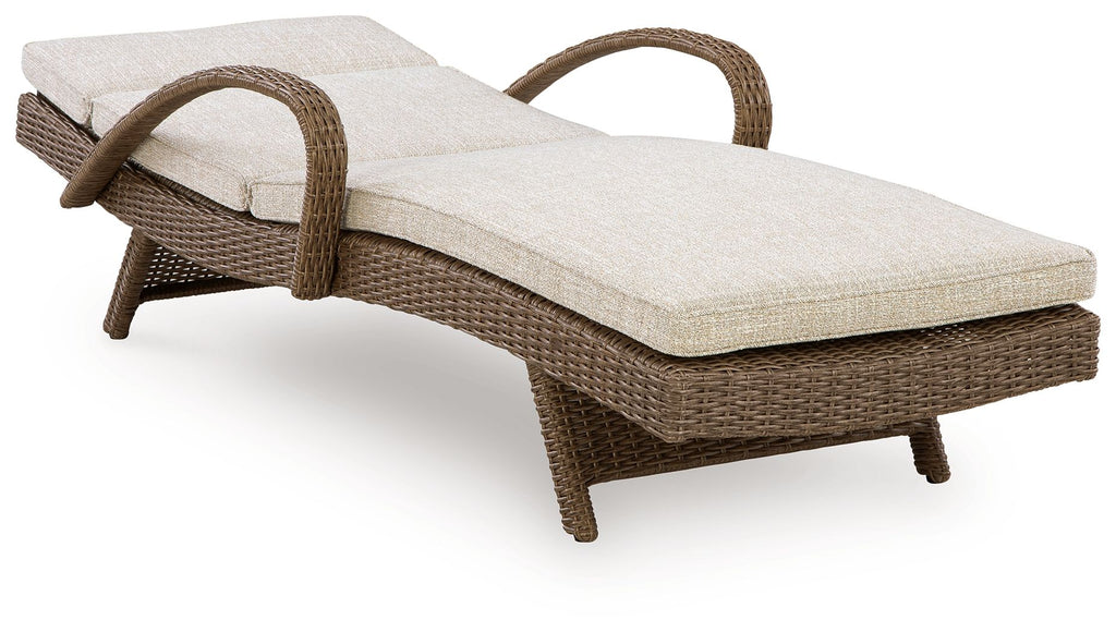 Laguna Heights - Chaise Lounge With Cushion - Beige - Stylish Home Furniture