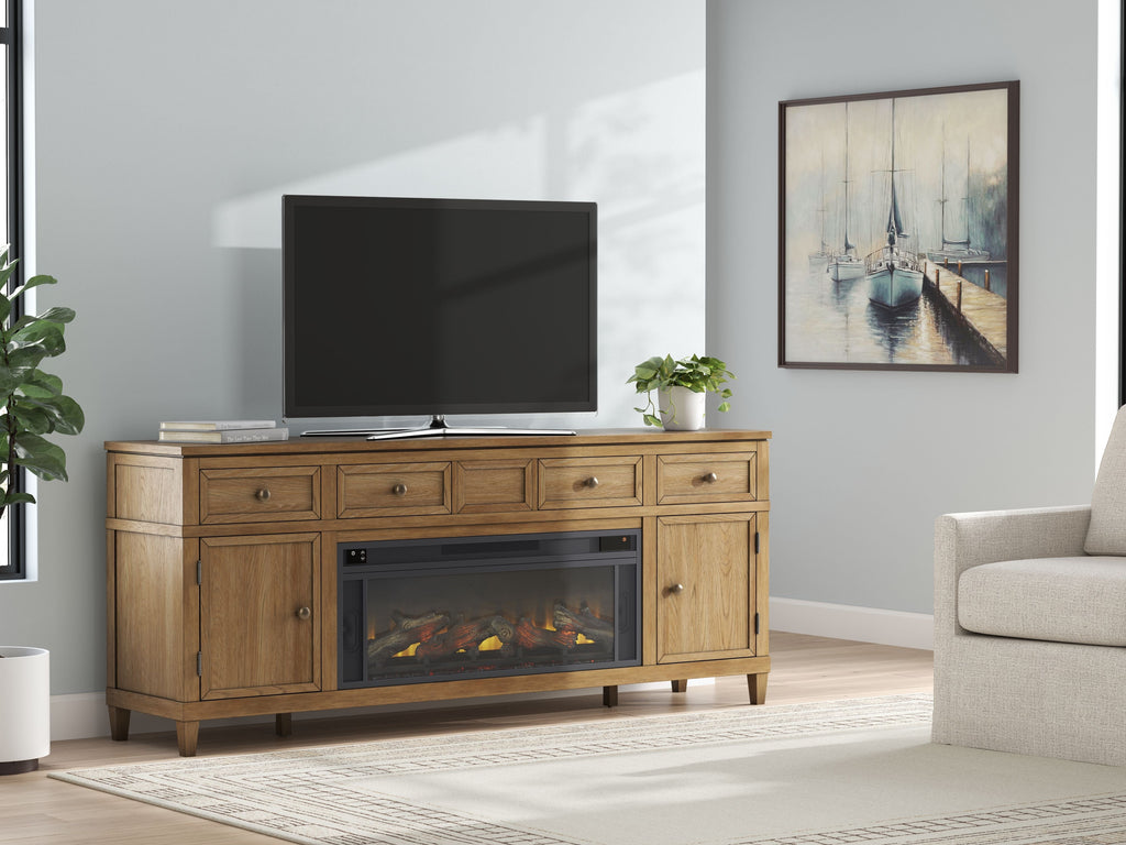 Sharlance - 81" TV Stand With Electric Fireplace - Stylish Home Furniture