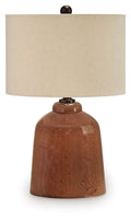 Aaleahya - Glass Table Lamp - Rust - Stylish Home Furniture