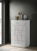 B121 - Line Chest - White / Gray - Stylish Home Furniture