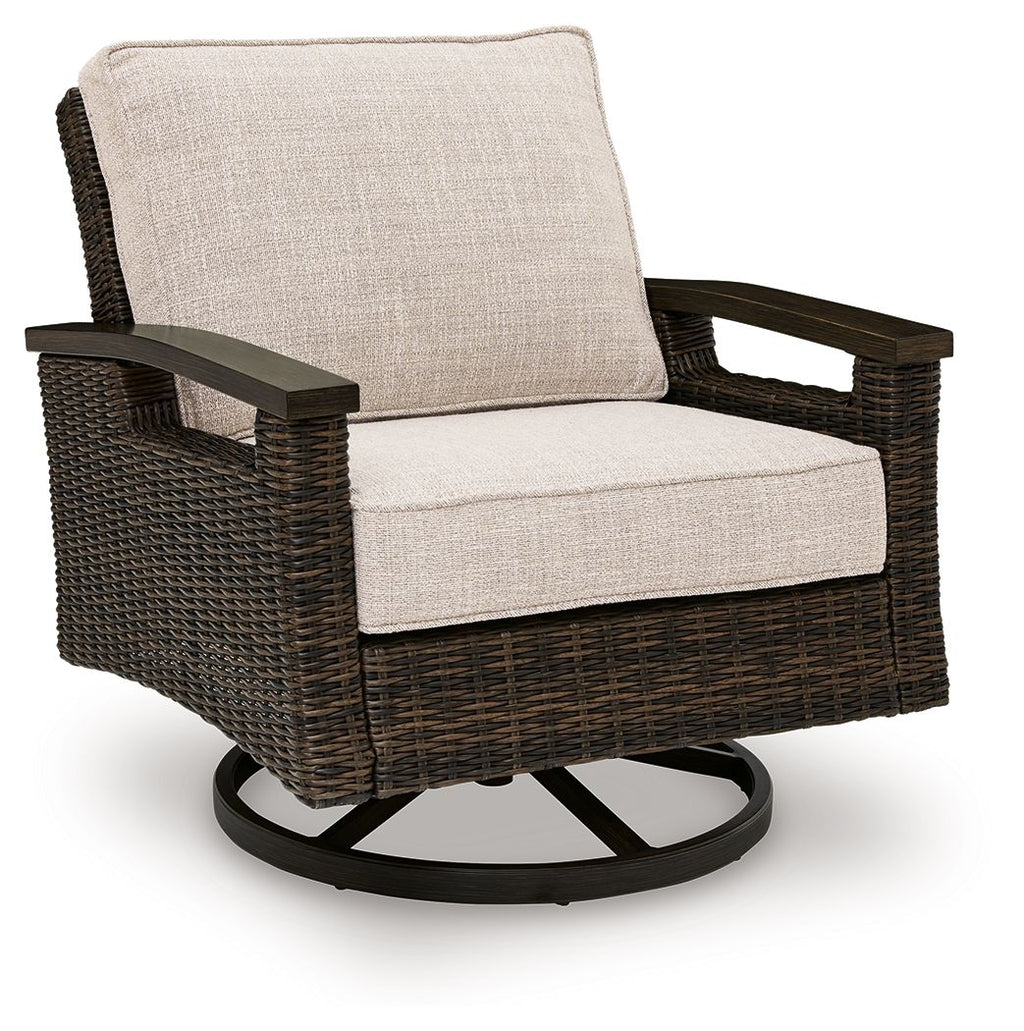 Monterey Point - Swivel Lounge Chair (Set of 2) - Dark Brown - Stylish Home Furniture