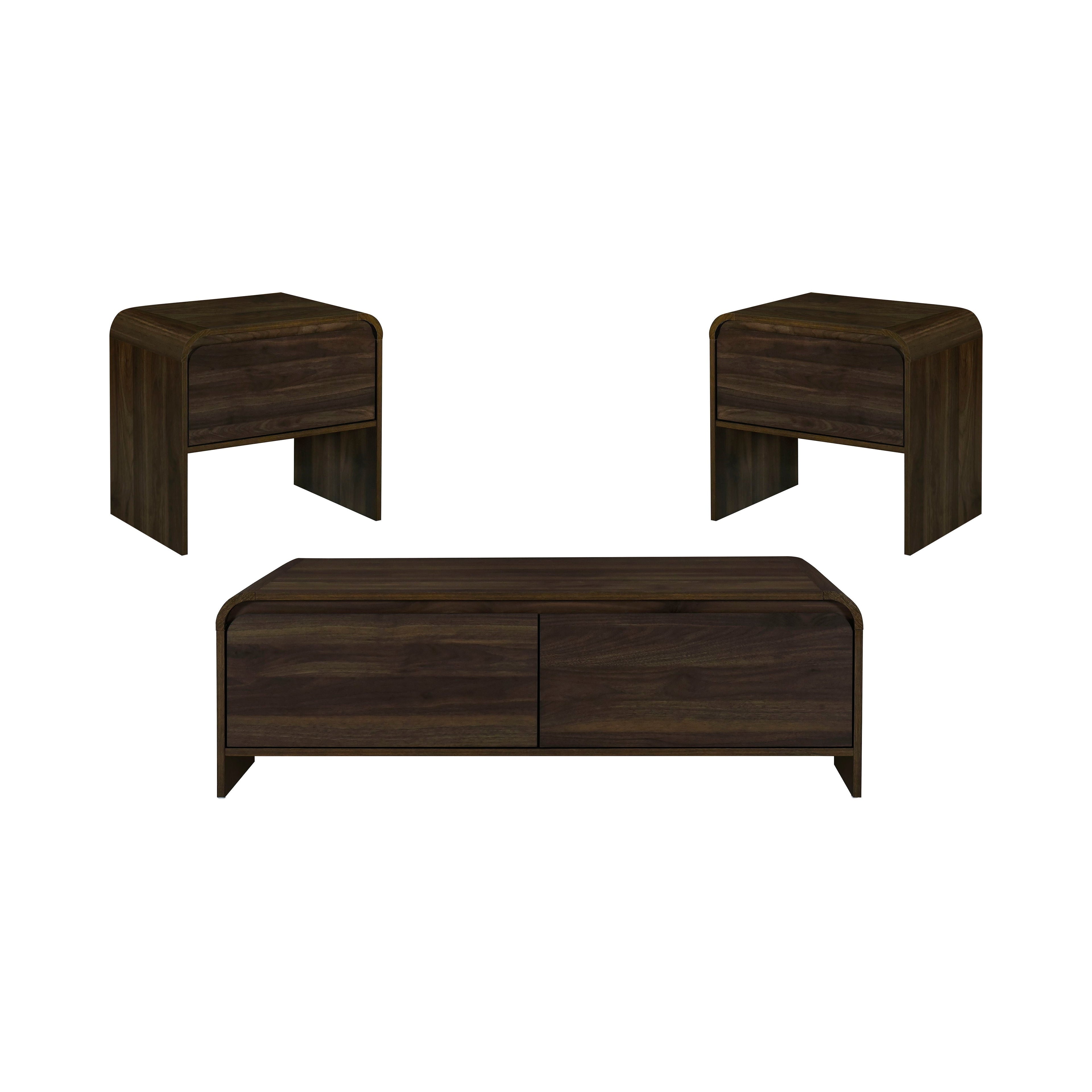 Mara - 3 Piece Cocktail Table & 2 End Tables - Stylish Home Furniture