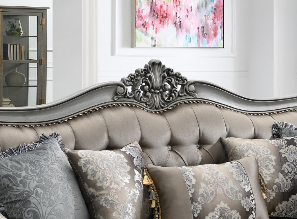 U203 - Traditional Loveseat - Gray - Stylish Home Furniture