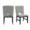 Oregon - Fabric Dining Side Chair (Set of 2) - Gray / Black