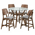 Oscar - Round Glass Counter Table Set - Stylish Home Furniture