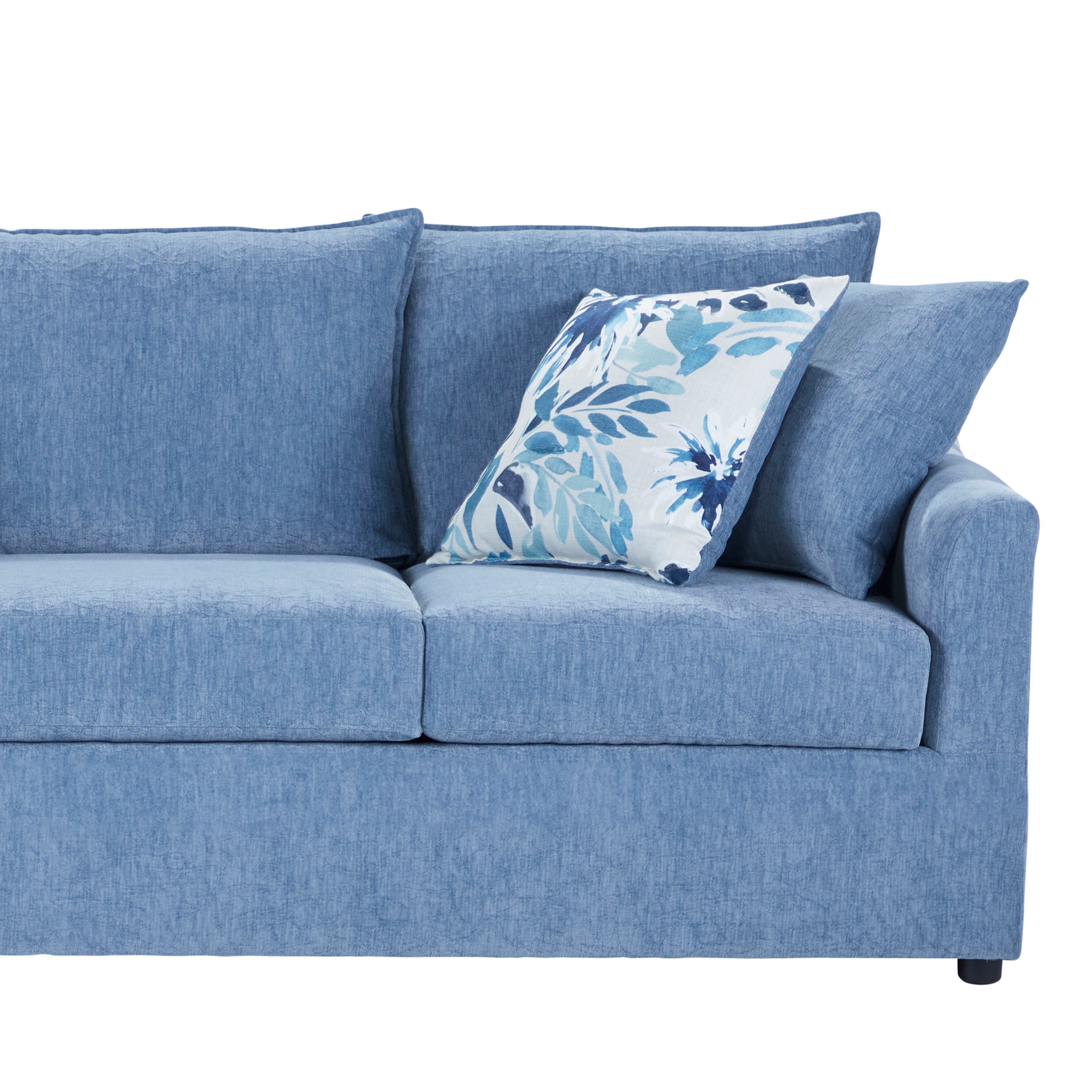 Sylvie - 2 Piece Living Room Set (Sofa & Chair) - Blue Slate - Stylish Home Furniture