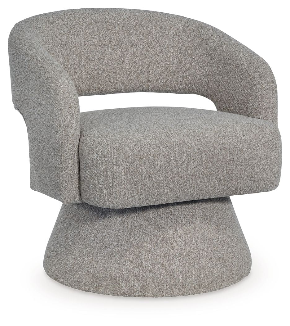 Nashkins - Swivel Accent Chair - Pebble - Stylish Home Furniture