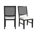 Bahama Breeze - Fabric Dining Chair (Set of 2) - White / Black - Stylish Home Furniture
