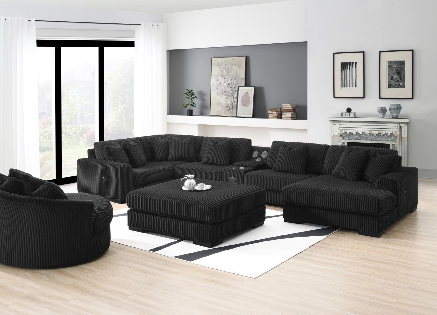 U242 - Ottoman - Black - Stylish Home Furniture