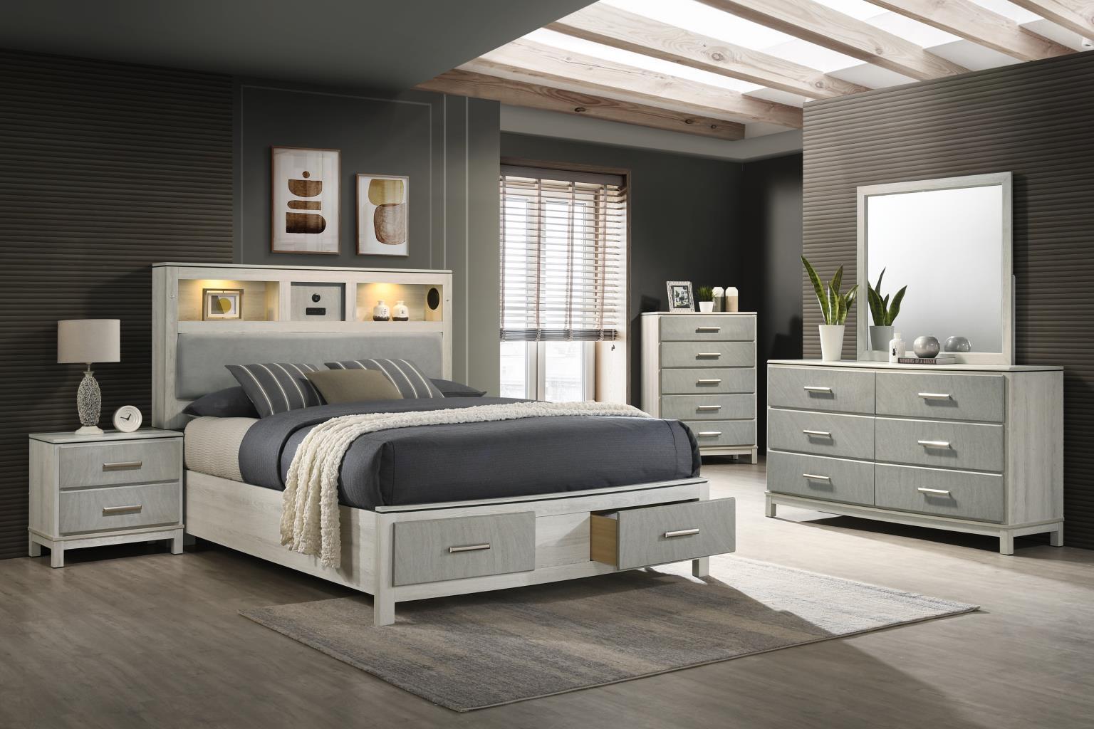 B261 - Mirror - Light Beige / Dove Gray - Stylish Home Furniture