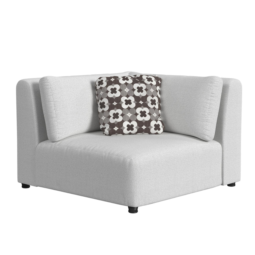 Zandara - 5 Piece Modular Set Sectional With Ottoman - Beige - Stylish Home Furniture