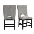 Oregon - Fabric Counter Side Chair (Set of 2) - Gray / Black