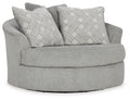 Casselbury - Oversized Swivel Accent Chair - Cement - Stylish Home Furniture