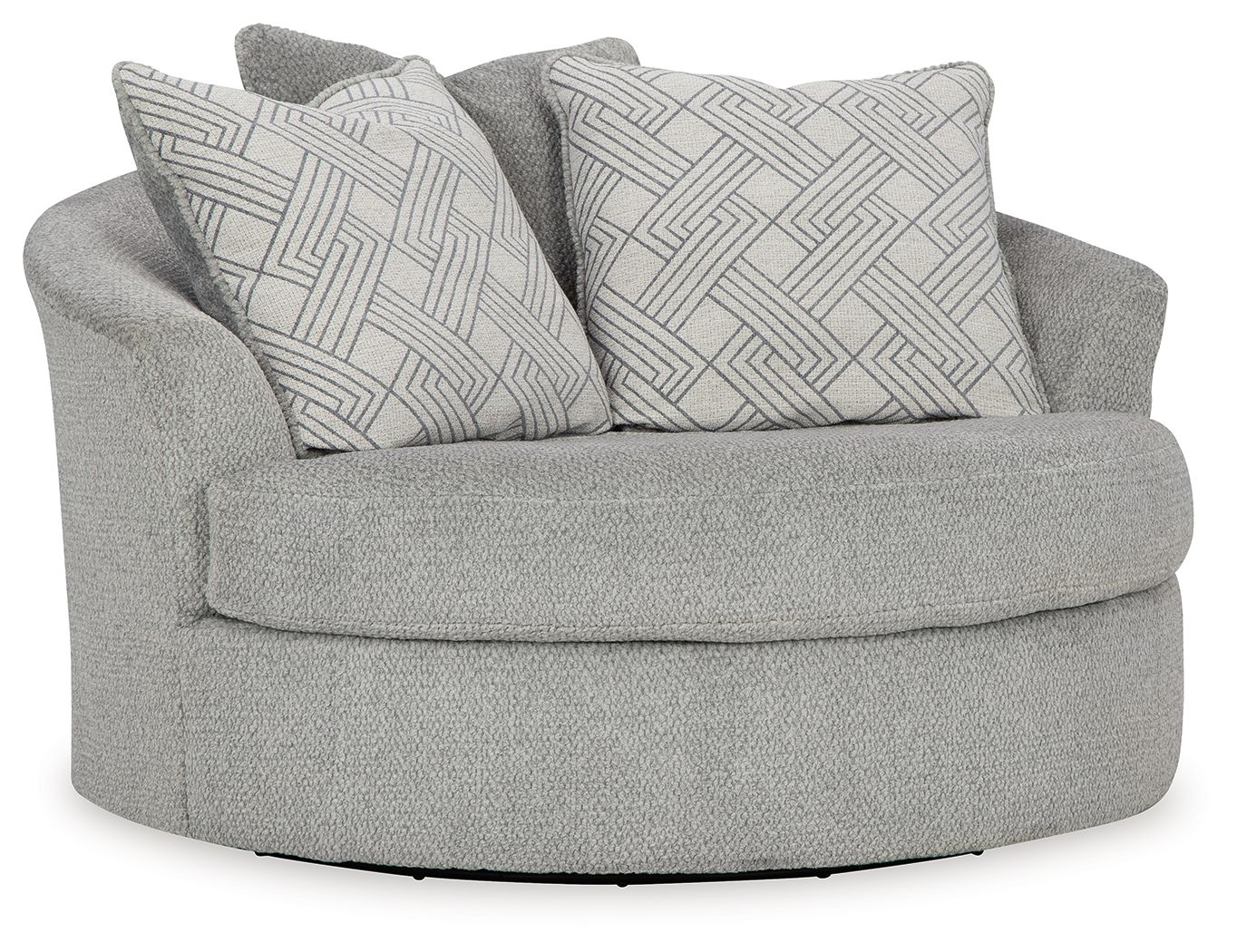 Casselbury - Oversized Swivel Accent Chair - Cement - Stylish Home Furniture