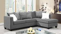 U357 - Velvet 2 Piece Sectional - Gray