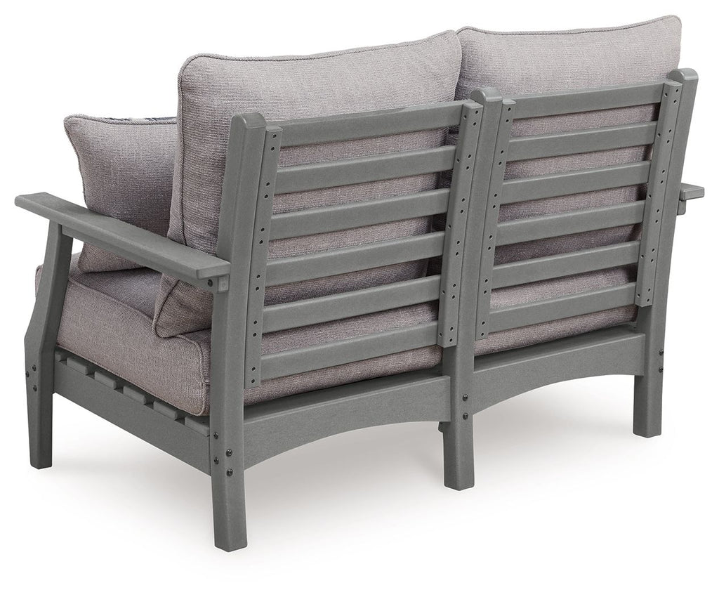 Cove Beach - Loveseat With Cushion - Gray - Stylish Home Furniture