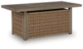 Laguna Heights - Rectangular Fire Pit Table - Beige - Stylish Home Furniture