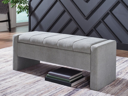 Akselman - Storage Bench - Gray - Stylish Home Furniture