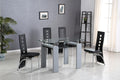 D311 - 5 Piece Dining Room Set (Table, 4 Side Chairs) - Black - Stylish Home Furniture